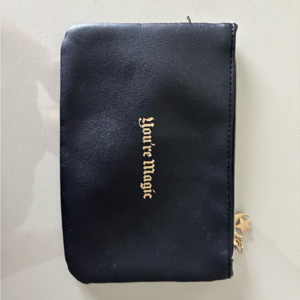 ipsy Black Pouch with Gold Accents